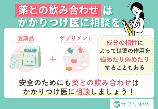 薬との飲み合わせはかかりつけ医に相談を